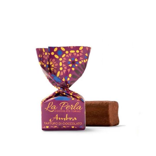 La Perla Cioccolato di Torino - Tartufi di Cioccolato assortiti. Ambra, Nero, Christmas in latta 300 gr.