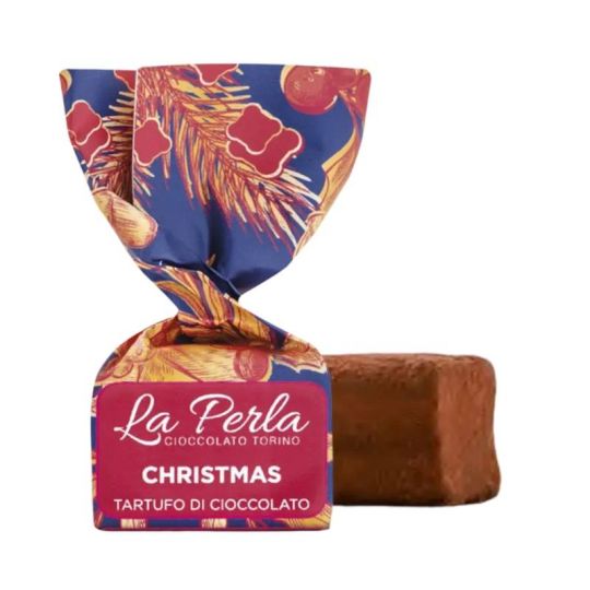 La Perla Cioccolato di Torino - Tartufi di Cioccolato assortiti. Ambra, Nero, Christmas in latta 300 gr.