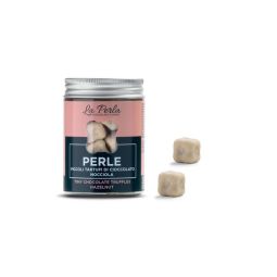 La Perla Cioccolato di Torino - Perle Nocciola. Piccoli Tartufi di Cioccolato bianco con Nocciola 50 gr.