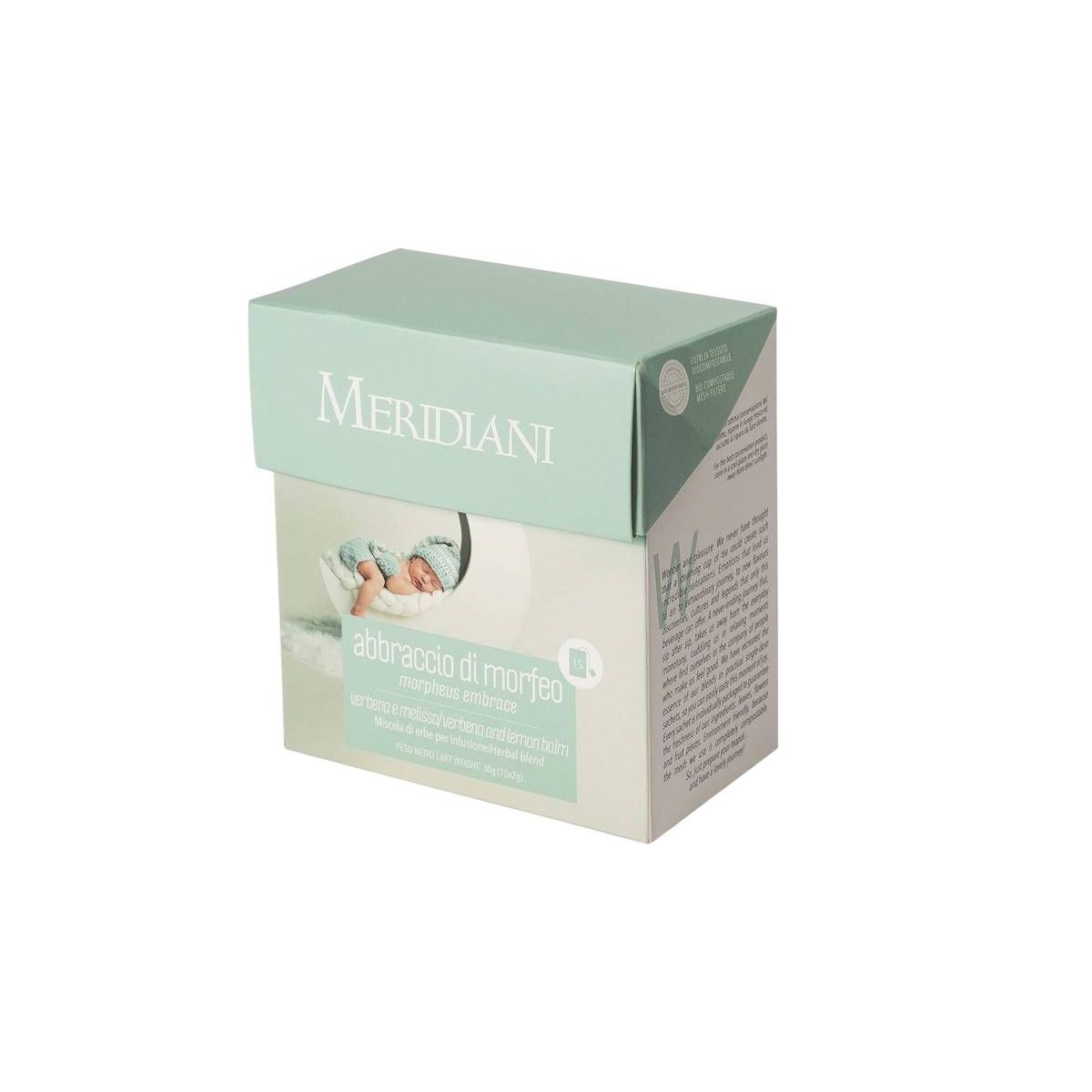 Meridiani Bouquet - Tisana Miscela di Erbe per Infusione Verbena e Melissa Abbraccio di Morfeo 15 bustine da 2 gr