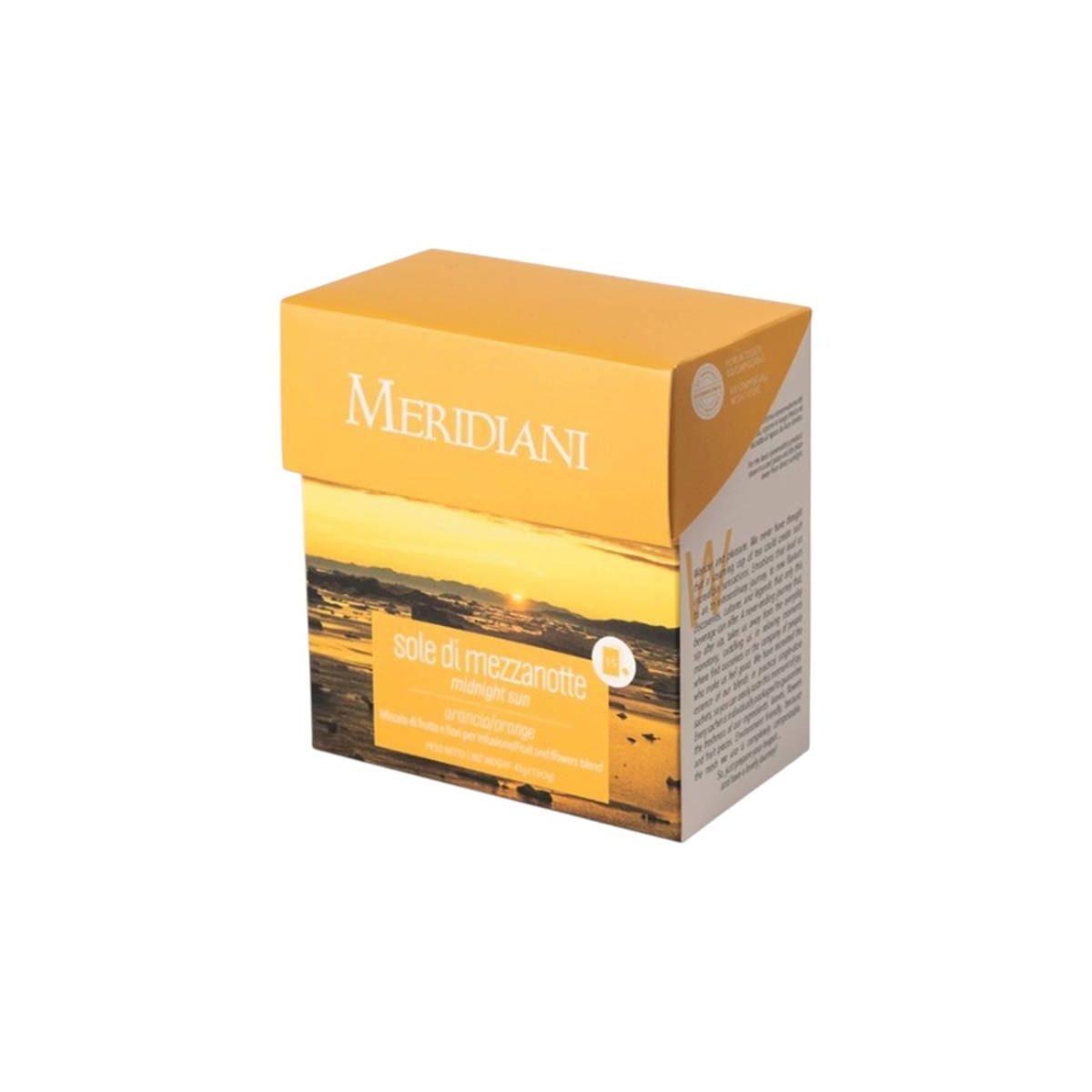 Meridiani Bouquet - Tisana Miscela di Frutti e Fiori per infusione Arancia Sole di Mezzanotte 15 bustine da 2 gr