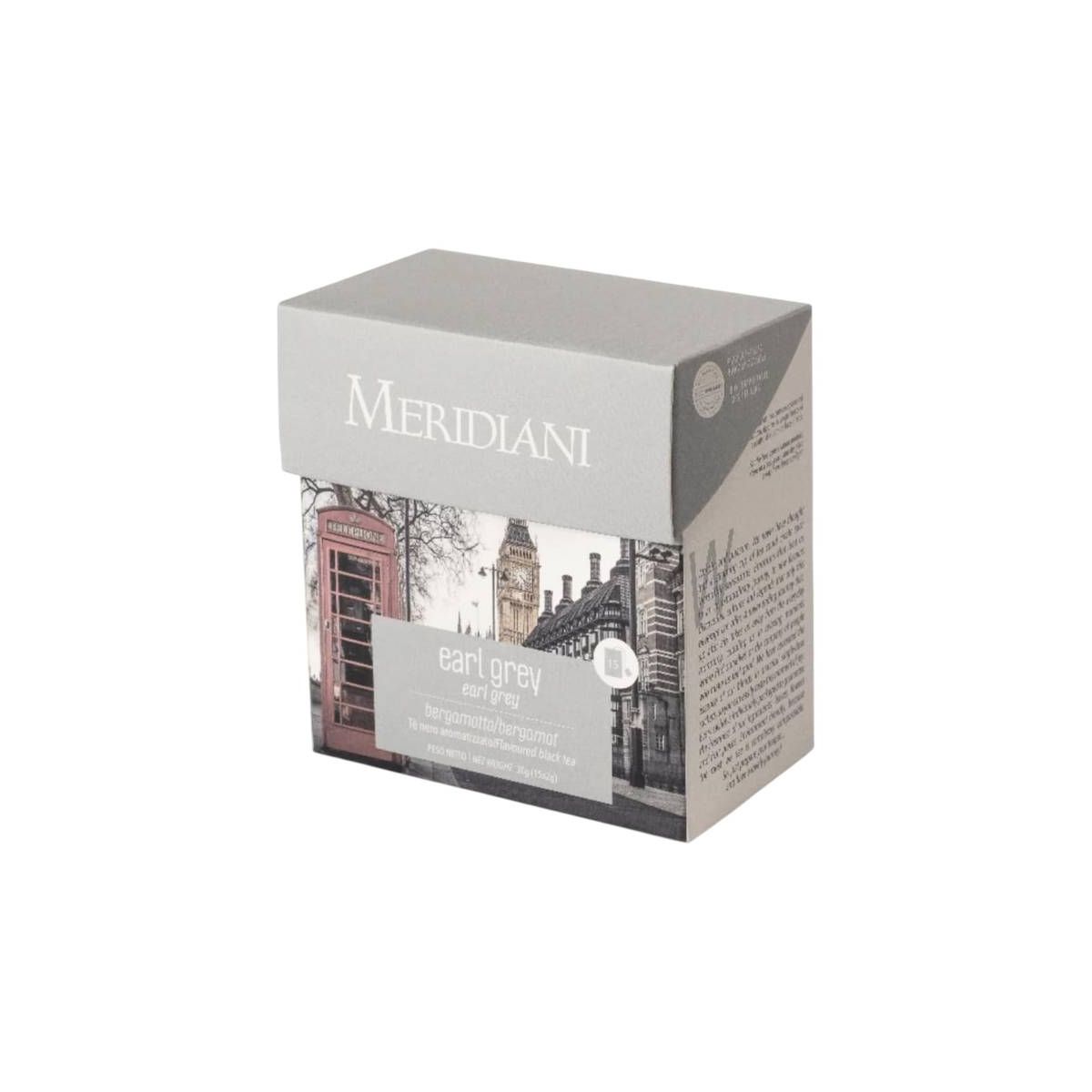Meridiani Bouquet - Tè Nero aromatizzato al Bergamotto Earl Grey 15 bustine da 2 gr