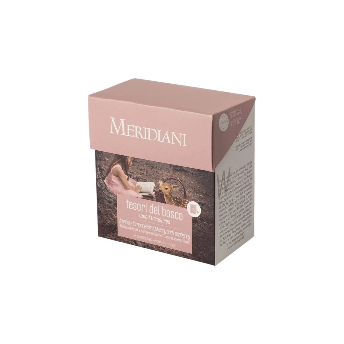 Meridiani Bouquet - Tisana Miscela di Frutti e Fiori per infusione Fave di Tonka e Zenzero "Meraviglia d'Oltremare" 15 bustine da 2 gr - Eno