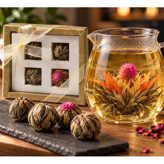 Meridiani Bouquet - Confezione Regalo 4 Blooming Teas / Nidi di The 28 gr.