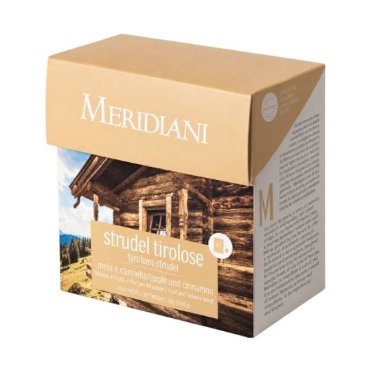 Meridiani Bouquet - Tisana Miscela di Erbe per Infusione Mela e Cannella "Strudel Tirolese" 15 bustine da 2 gr - Enoteca Bevi Bene
