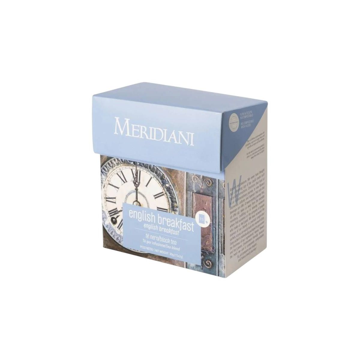 Meridiani Bouquet - Tè Nero per infusione "English Breakfast" 15 bustine da 2 gr - Enoteca Bevi Bene