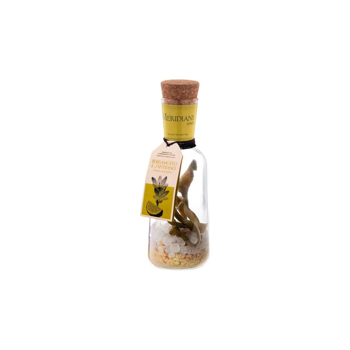 Meridiani Spirits - Idea Regalo Preparato per Liquore: Bergamotto e Zafferano 160 gr. - Enoteca Bevi Bene