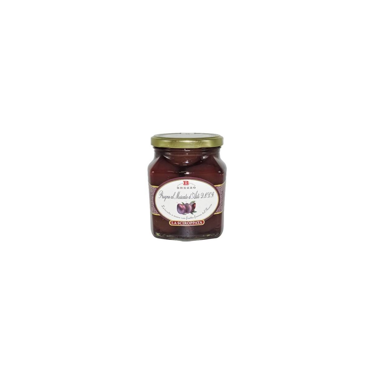 Brezzo - Frutta Sciroppata - Prugne al Moscato d'Asti DOCG 620 gr. - Enoteca Bevi Bene