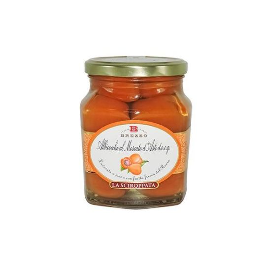 Brezzo - Frutta Sciroppata - Albicocche al Moscato d'Asti DOCG 650 gr. - Enoteca Bevi Bene