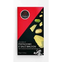 Bodrato - Tavoletta di Cioccolato al Pistacchio e Sale Maldon 50 gr.