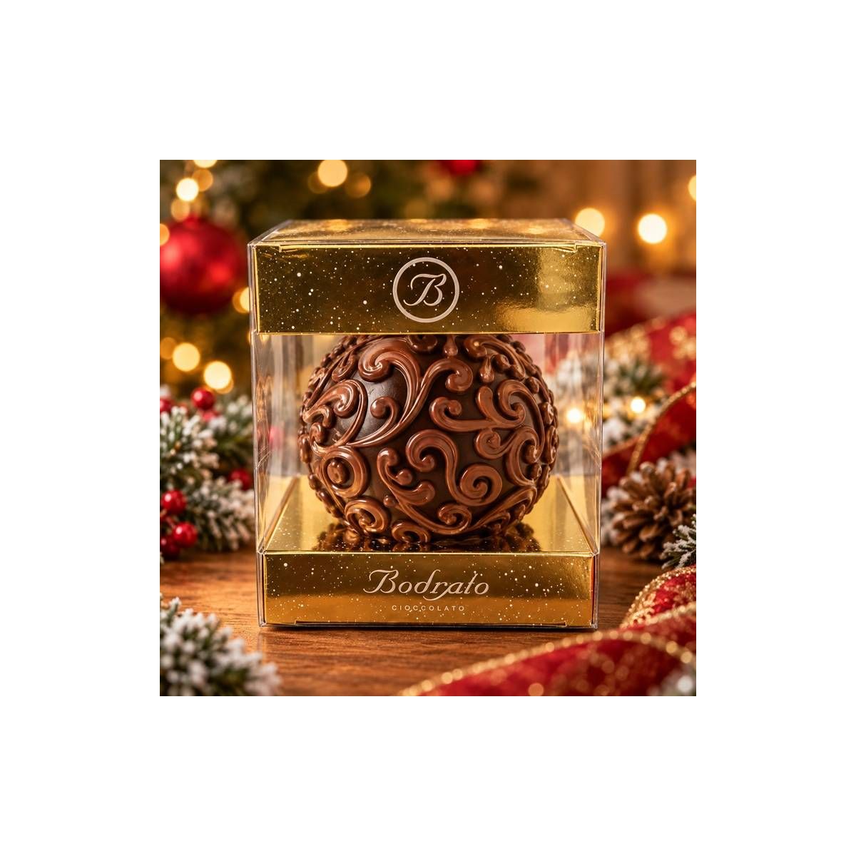 Bodrato - Pallina di Natale al Cioccolato Fondente 100 gr.