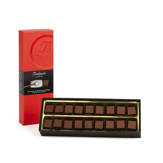 Bodrato - Cioccolatini 18 Cremini al Sale Maldon 140 gr. - Enoteca Bevi Bene