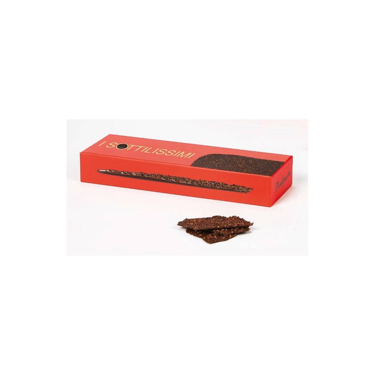Bodrato - Tavoletta di Cioccolato Fondente con Granella di Fave di Cacao"Sottilissimi" 160 gr. - Enoteca Bevi Bene