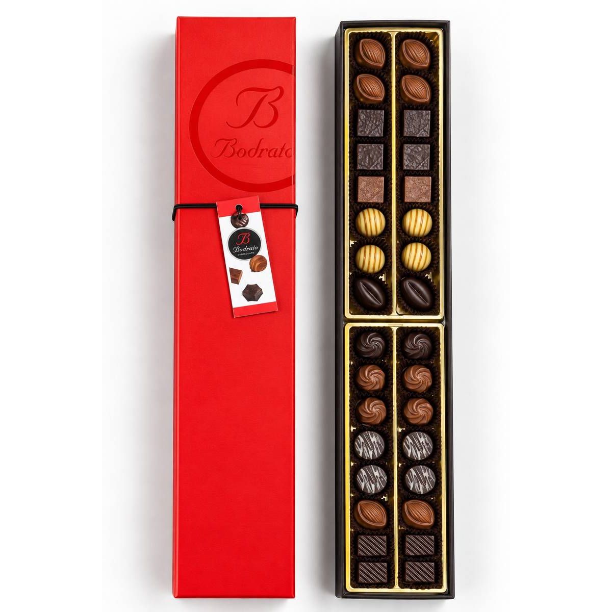 Bodrato - Cioccolatini Scatola Degustazione 36 Praline Assortite 320 gr. - Enoteca Bevi Bene