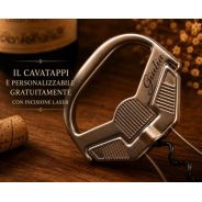 Cavatappi Lamellare Professionale 2 in 1 con Spirale e Lamelle - Incisione Laser Gratuita - Enoteca Bevi Bene
