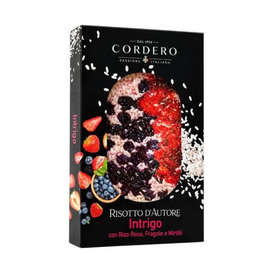 Cordero - Risotto d'Autore Intrigo con Riso Rosa, Fragole e Mirtilli 250 gr.