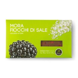 Bodrato - Tavoletta di Cioccolato al Latte con Mora e Fiocchi di Sale 50 gr. - Enoteca Bevi Bene