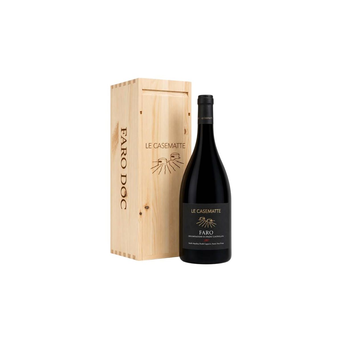 Le Casematte - Faro DOC 2017 3 lt. JEROBOAM + Box Legno