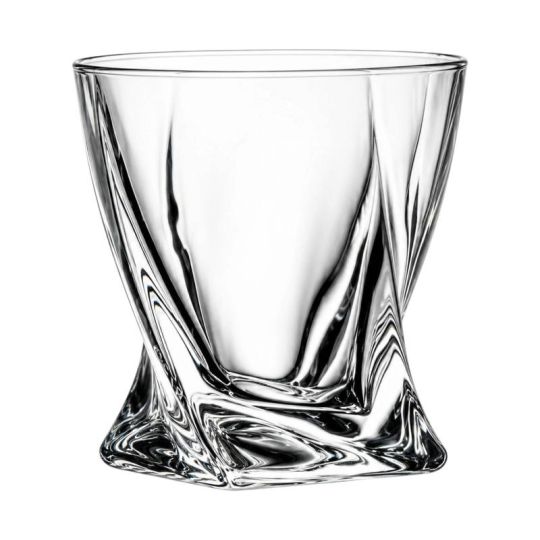 Bicchiere da Whisky in Vetro con Design a Spirale 280 ml