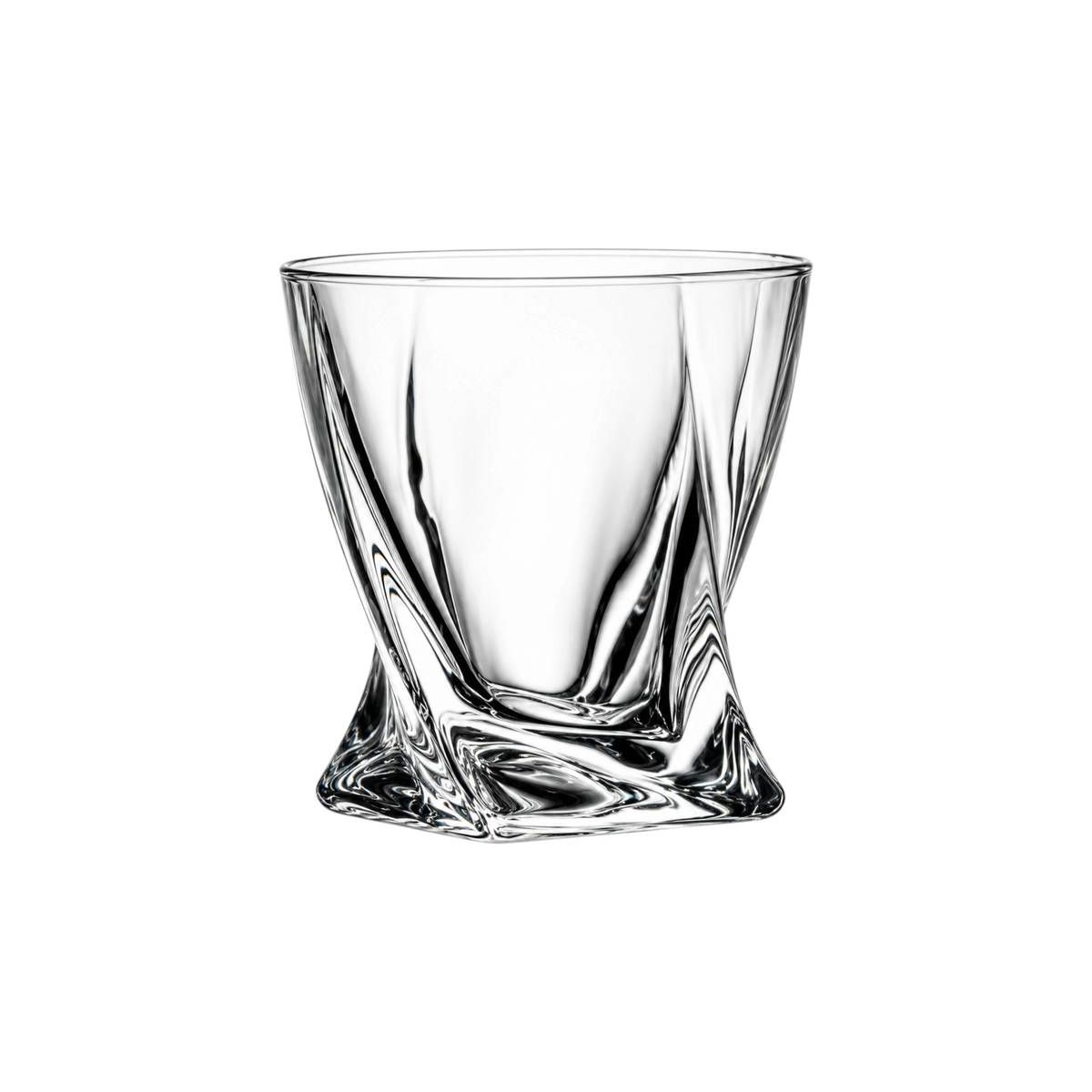 Bicchiere da Whisky in Vetro con Design a Spirale 280 ml