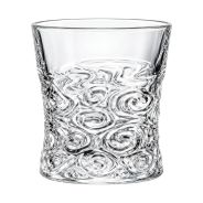 Bicchiere da Whisky in Vetro con Decorazioni a Rilievo 300 ml