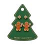 Christmas jewellery Orecchini Natalizi a Forma di Omino di Pan di Zenzero con Fiocchi di Neve Dorati - Enoteca Bevi Bene
