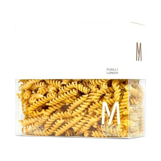 Mancini Pastificio Agricolo - Pasta di Semola di Grano Duro Fusilli Lunghi 1 kg. - Enoteca Bevi Bene