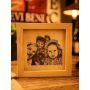 Quadretto Personalizzato in Legno 15x15 cm con Incisione Laser da Foto - Enoteca Bevi Bene